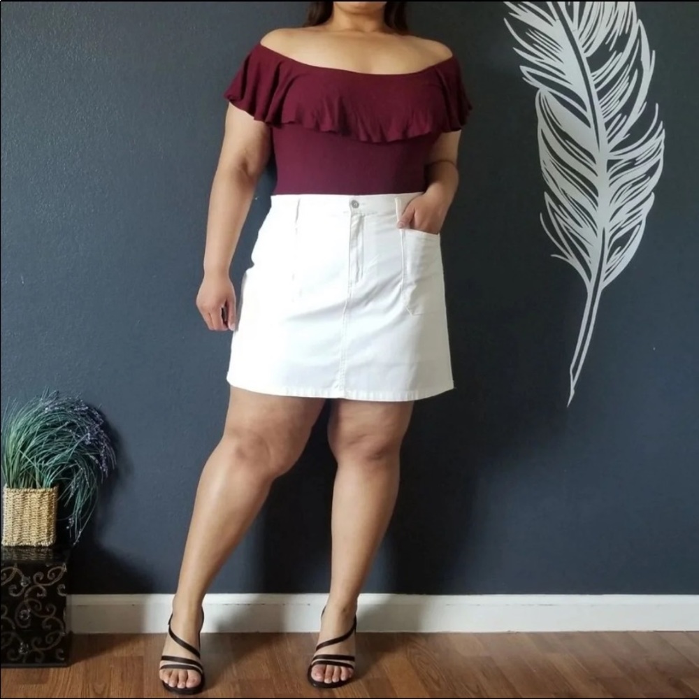 White Skort